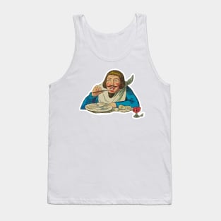 Mustache man eating Tank Top